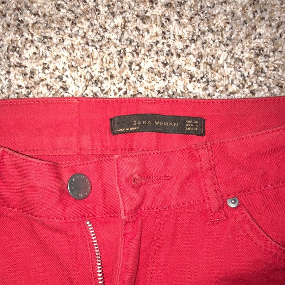 Zara red jeans zipper - Picture 7 of 7